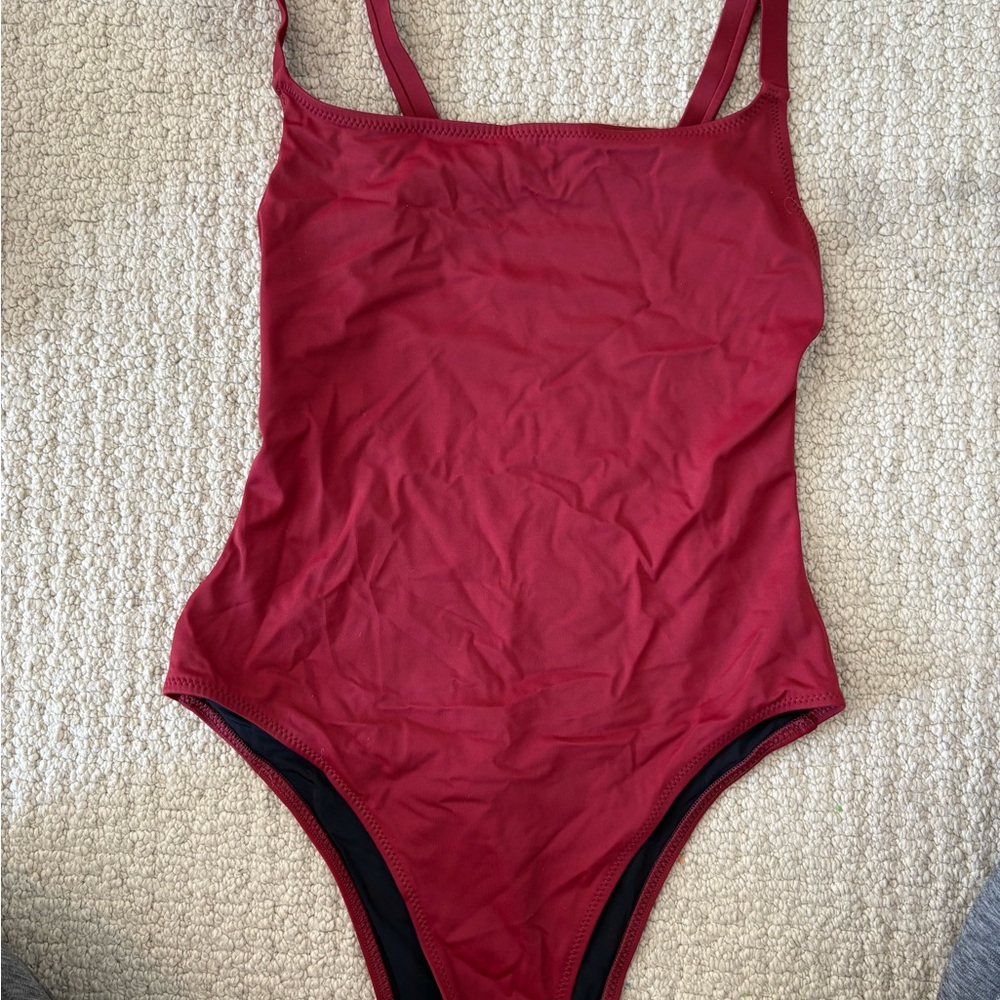 Solid and striped size M One Piece Swimsuit